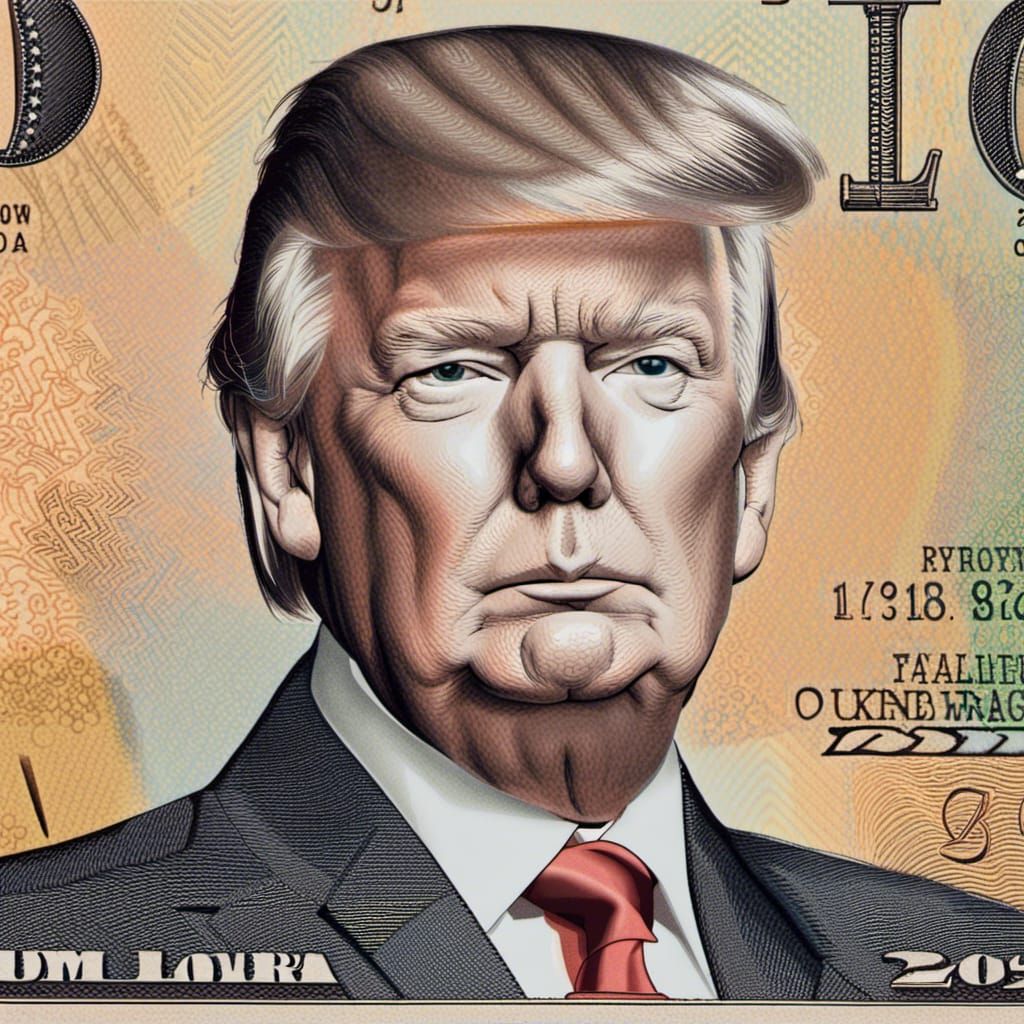 Trump Duckface on Euro Note: Professional Portrait