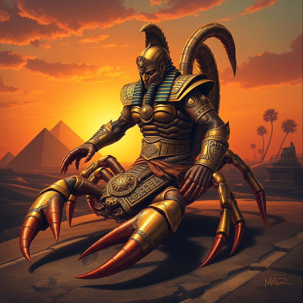 Regal Scorpion Warrior in Golden Armor
