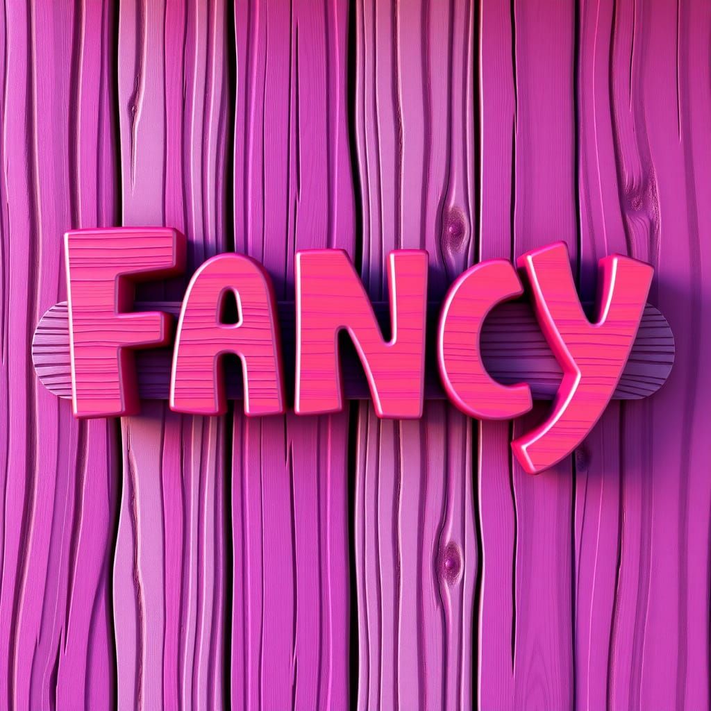 Whimsical Wooden Sign with Fuchsia Paint and Playful Letters