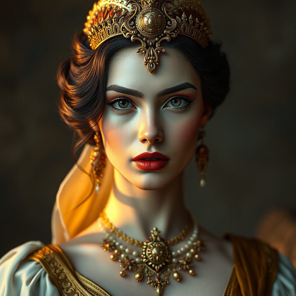 Sleek Digital Goddess in Photorealistic Style
