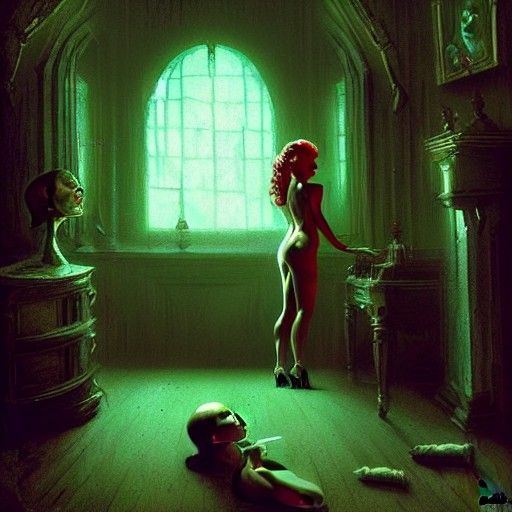 Amanda Lepore in Haunted Mansion: Synthetism Art