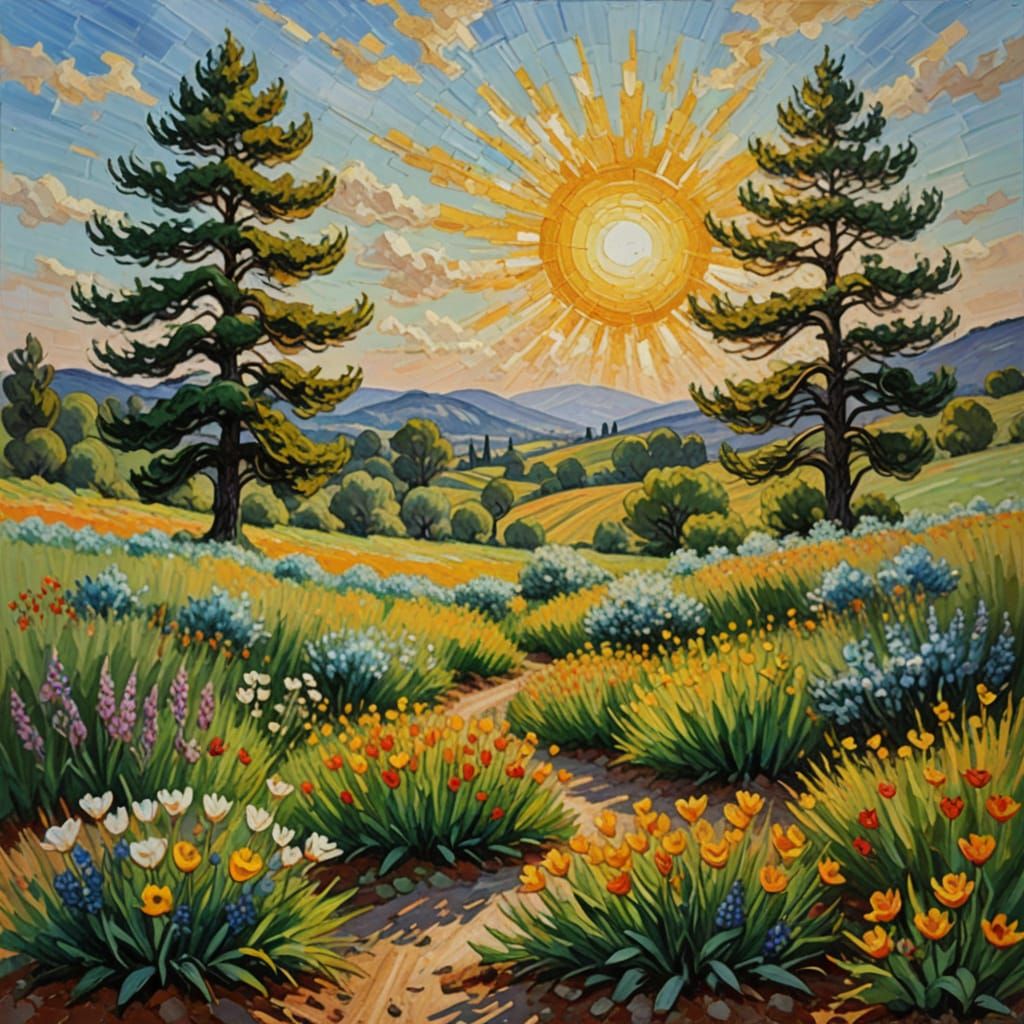 Vibrant Wildflowers and Joyful Wildlife in a Monet-Inspired ...