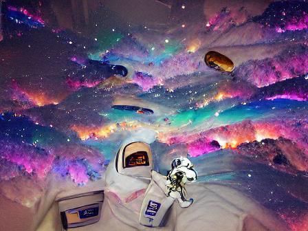 Astronaut on a Desolate Planet