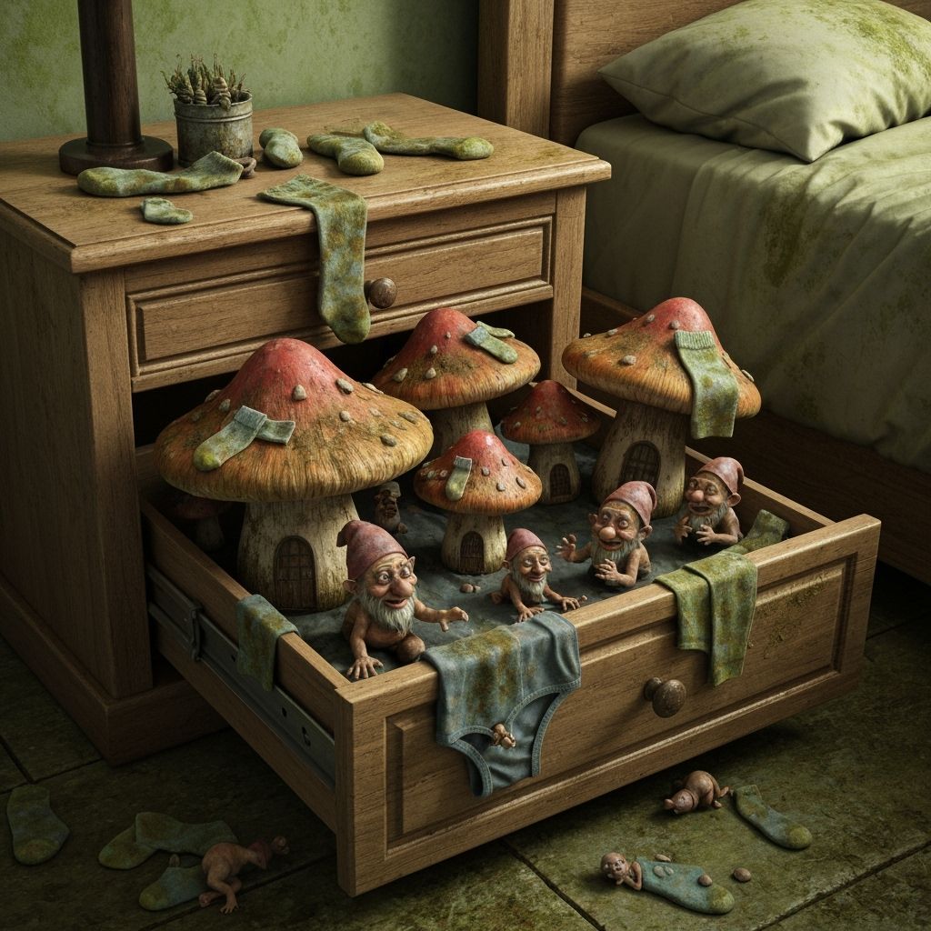 Filthy Gnome Village in Underwear Drawer