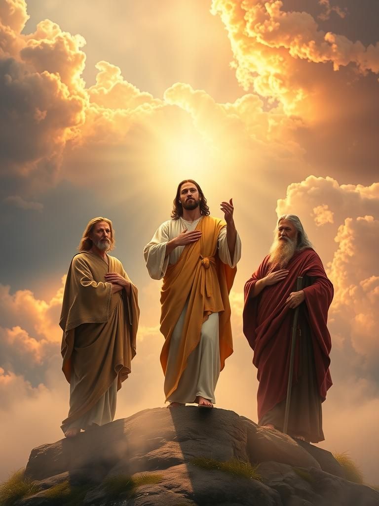 Jesus' Transfiguration with Prophets in Divine Light
