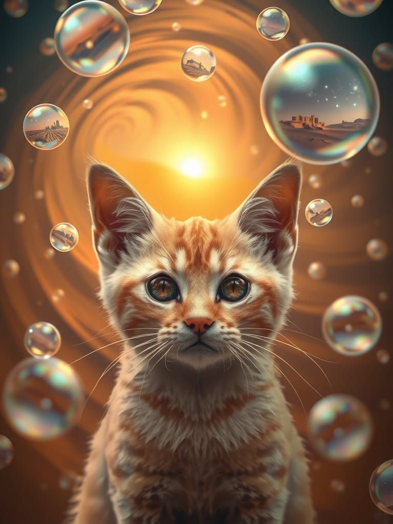 Sand Dune Cat in Sahara Bubble Vortex
