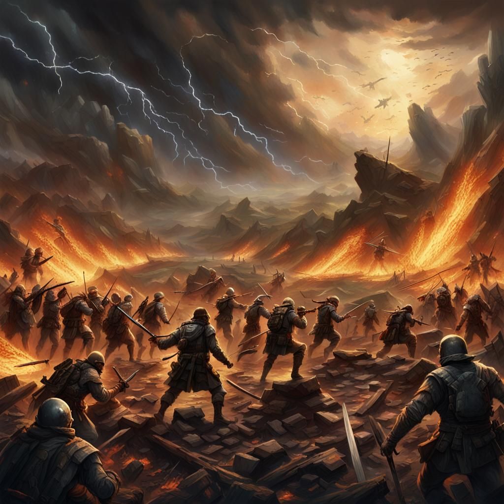 Epic Battlefield Scene in Cinematic Style