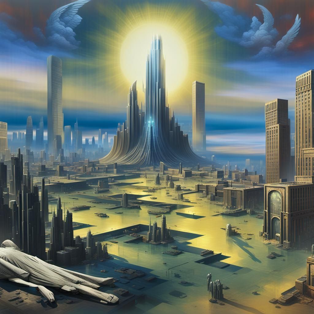 Dystopian Weeping Angels: Digital Matte Painting