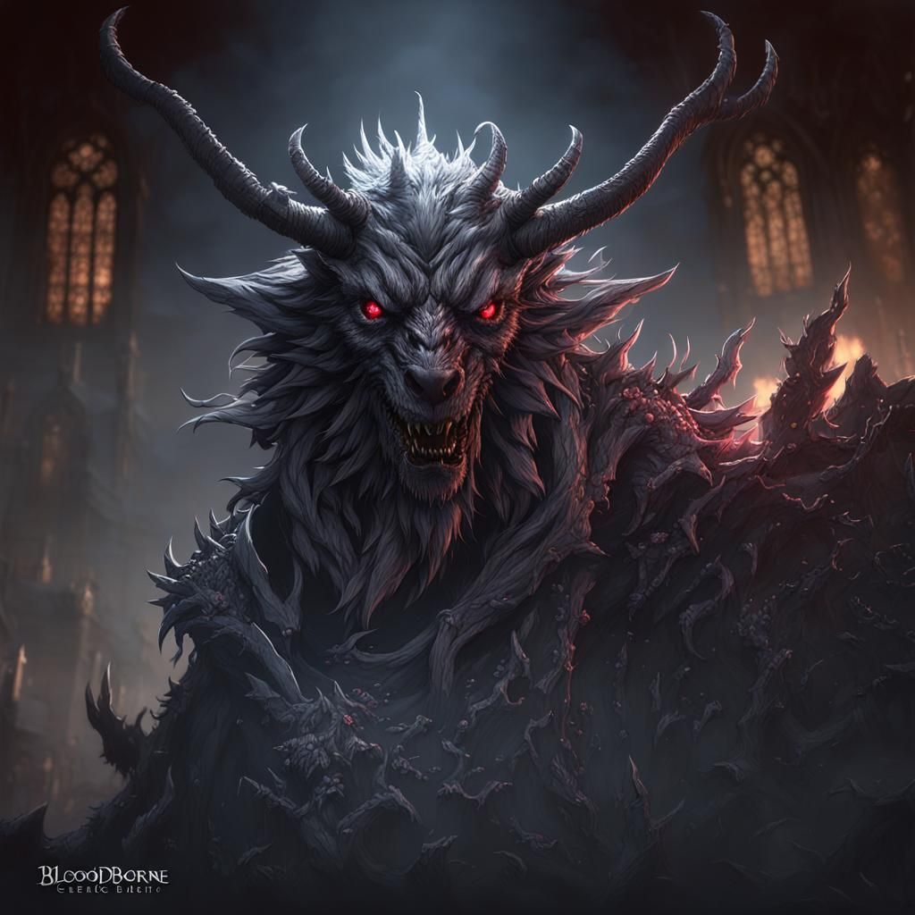 Sinister Bloodborne Cleric Beast in 3D Anime Art