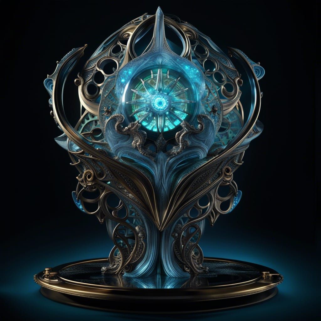 Bioluminescent Clockwork Enigma in 3D