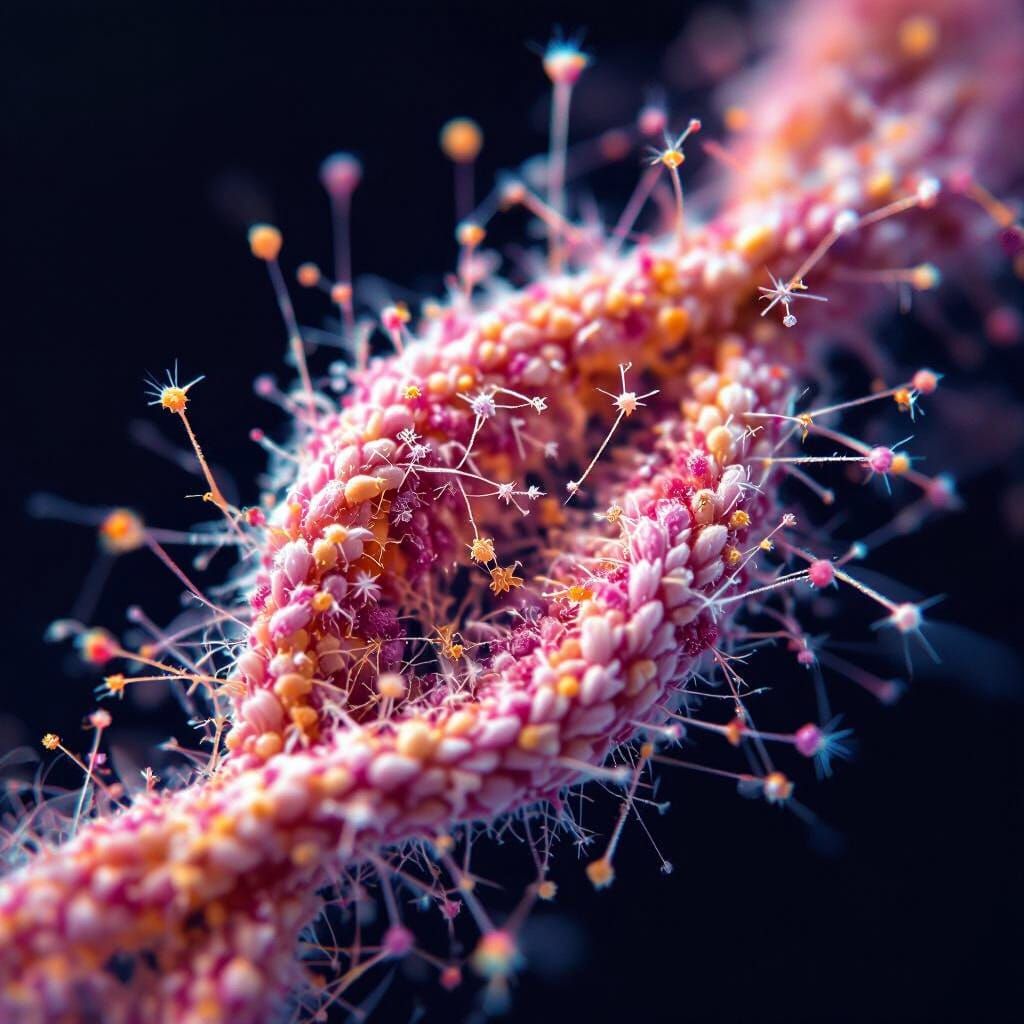 Intricate Macro Photograph of a Finely Woven Thread