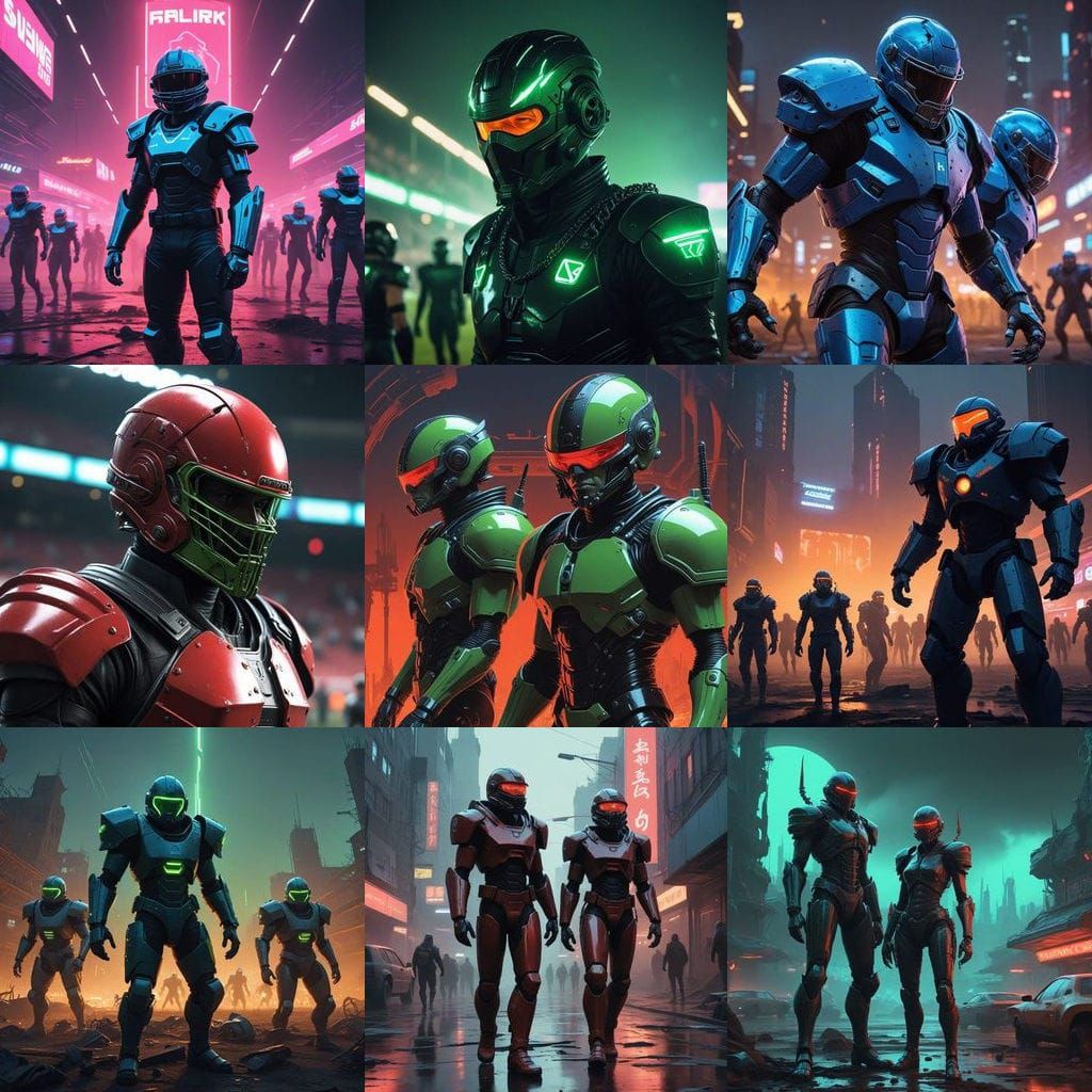 Gritty Hyper-Violent Deathball Teams Clash in Neon-Lit Stadi...