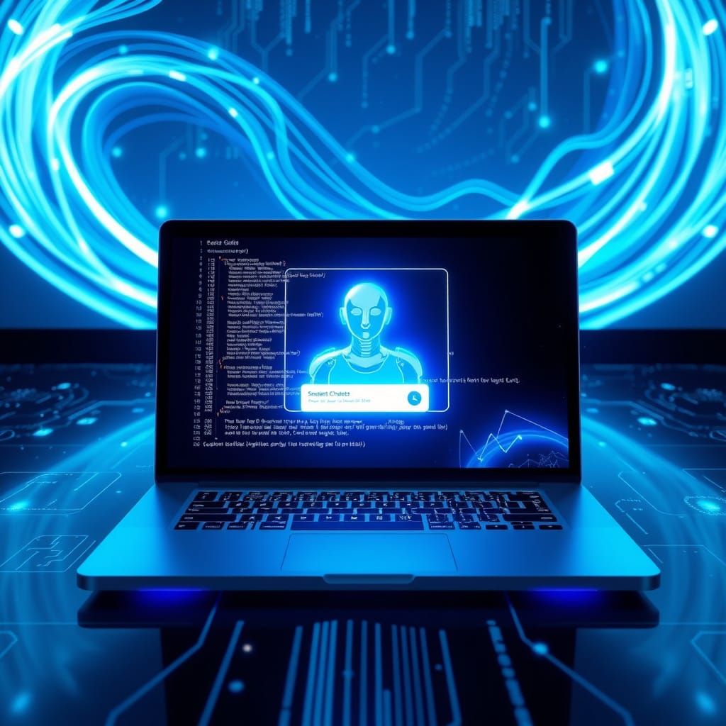 Future Chatbot Interface in Cyberpunk Style