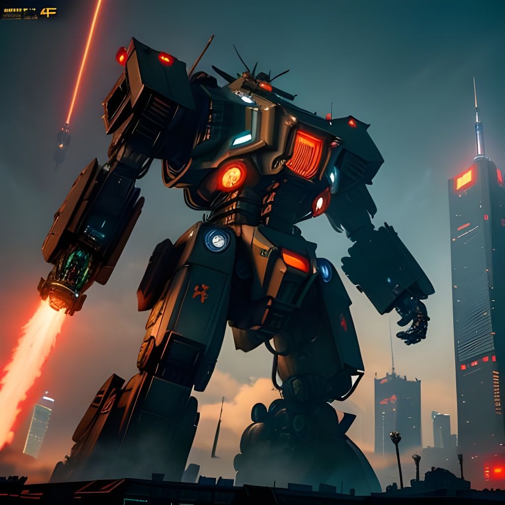 Giant Mech Robot Ready to Fight Kaiju