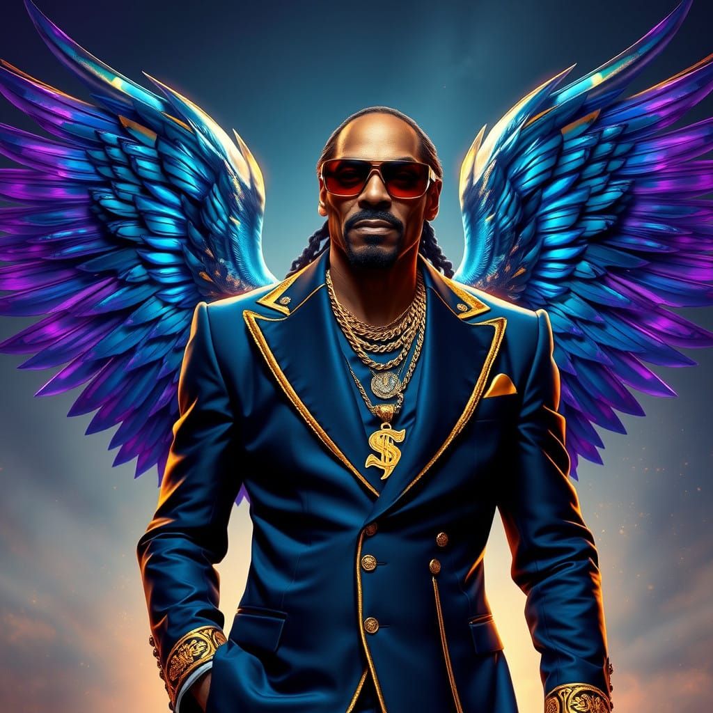 Hip-Hop Royalty Ascends with Golden Wings
