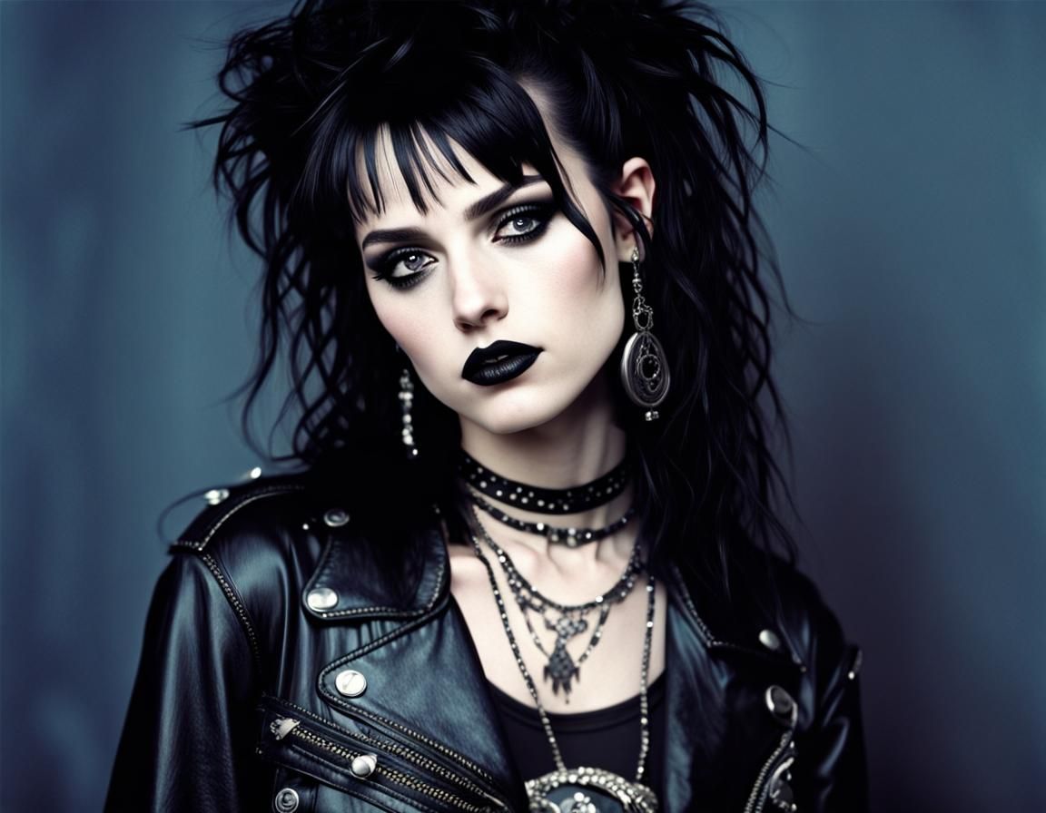 1990s Goth Rocker Dream Girl Portrait