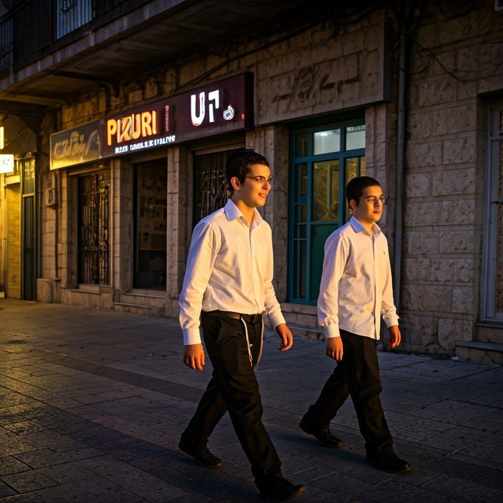 Orthodox Teenagers Stroll Through Vibrant Jerusalem Streets ...