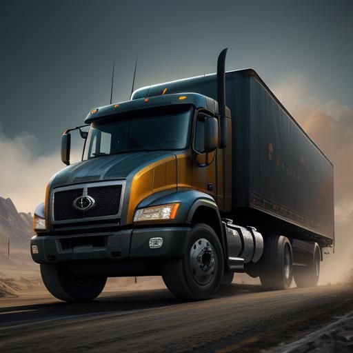 Truck Racing: Detailed Matte Painting in 8K