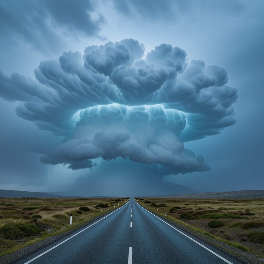 Impressive Storm HDR Hyperrealistic Landscape