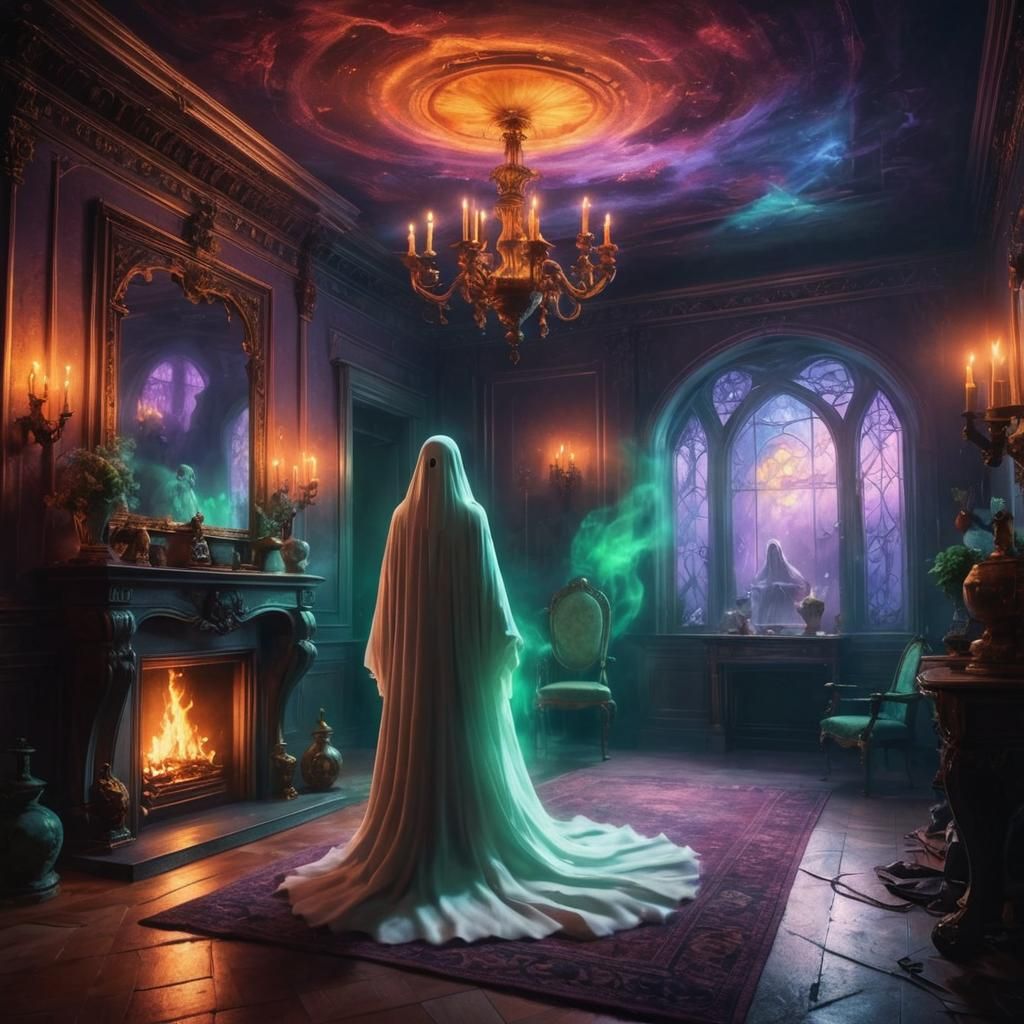Ethereal Ghost: AI Generated Image