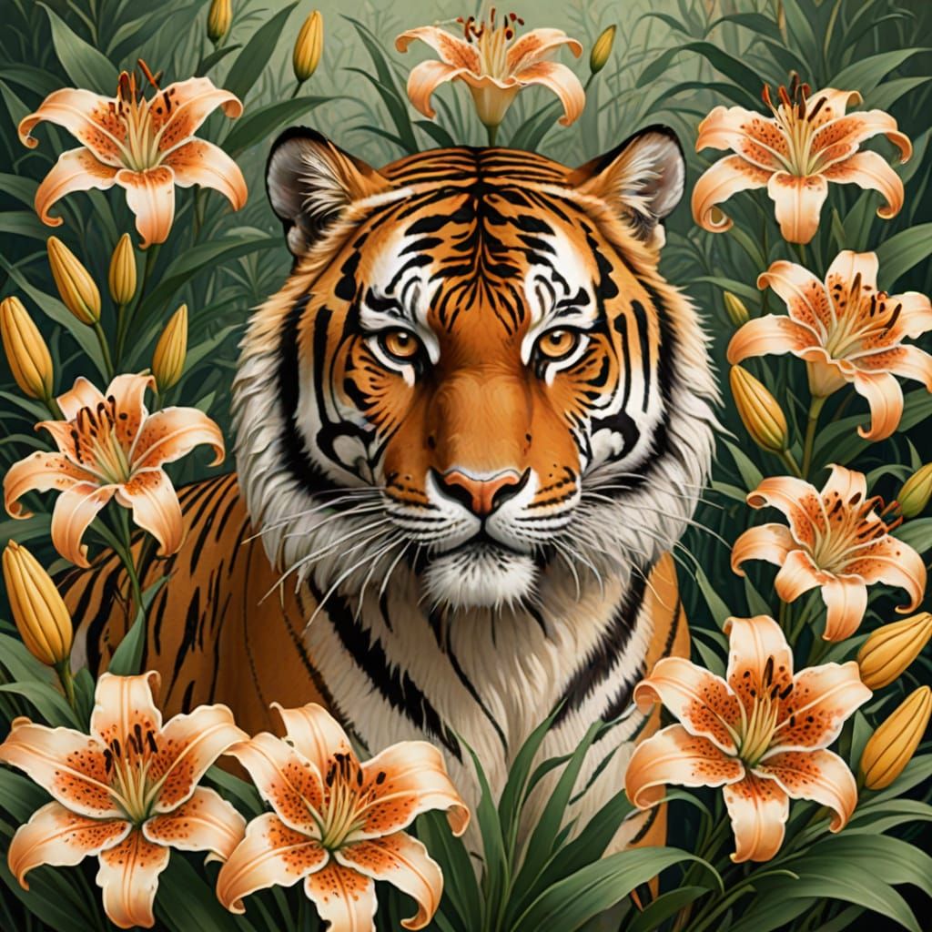 Tiger Among Tiger Lilies