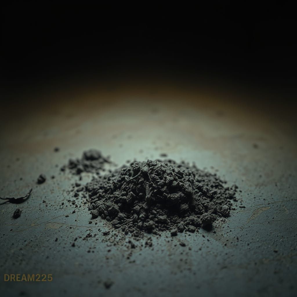 A few grains of dirt, waiting to be forgotten. No style of a...