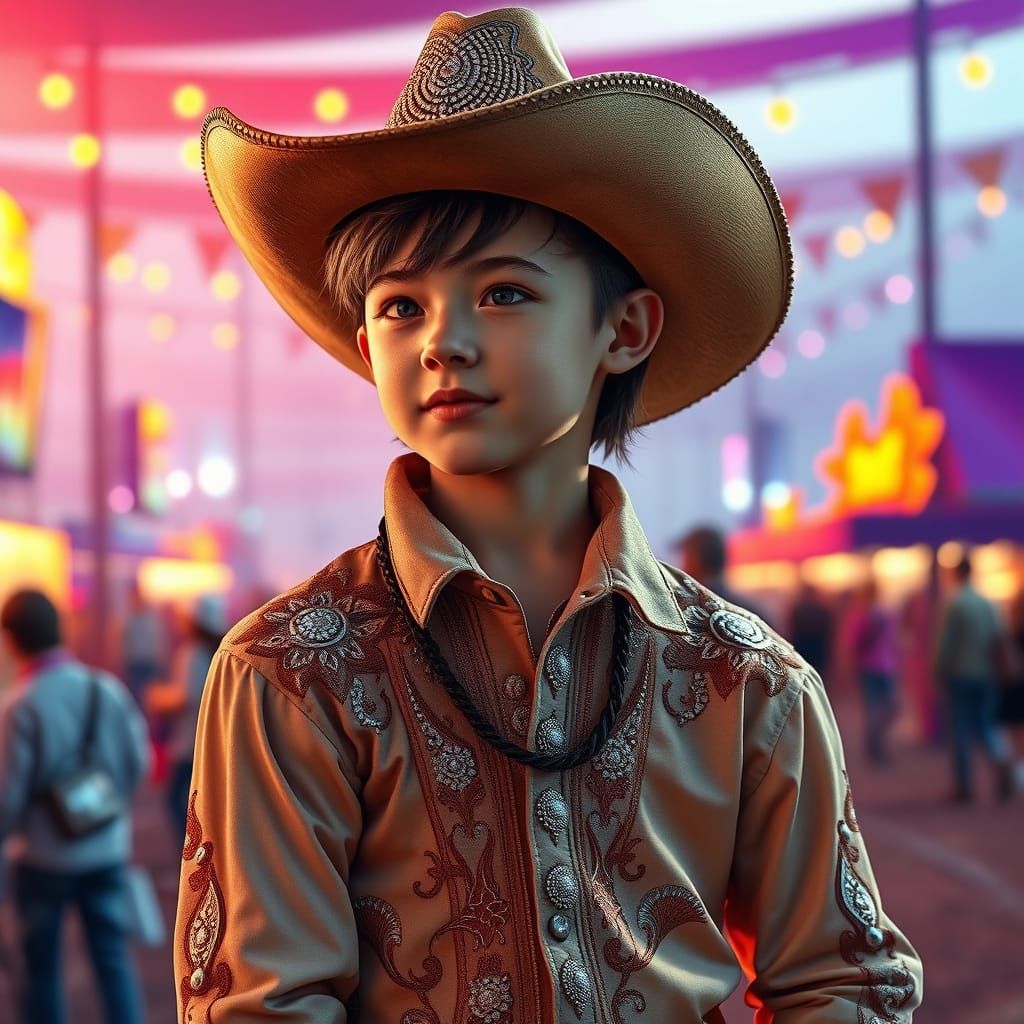 Rhinestone Cowboy at Country Fest in Fantasy Realism