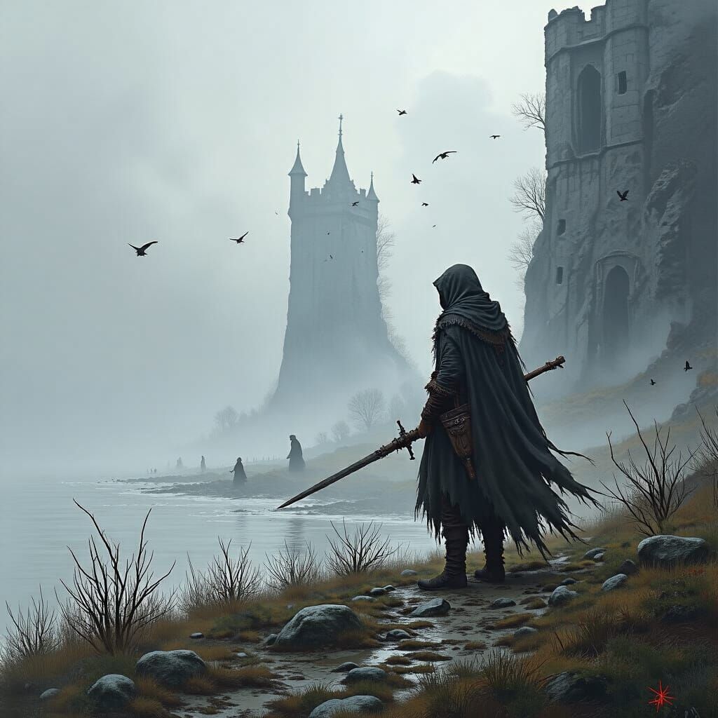 Grimdark Landscape by Jakub Rozalski Style