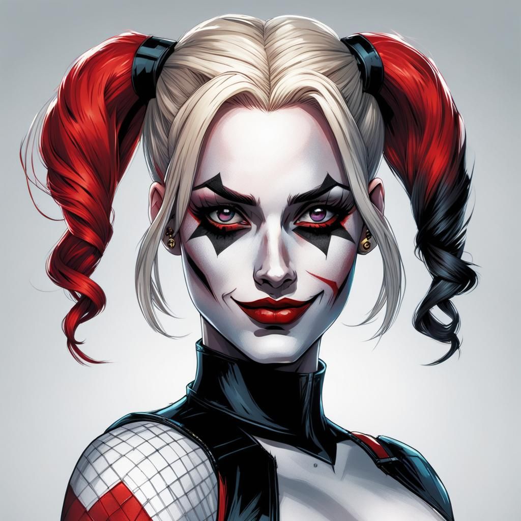 Harley Quinn in Classic Harlequin Style
