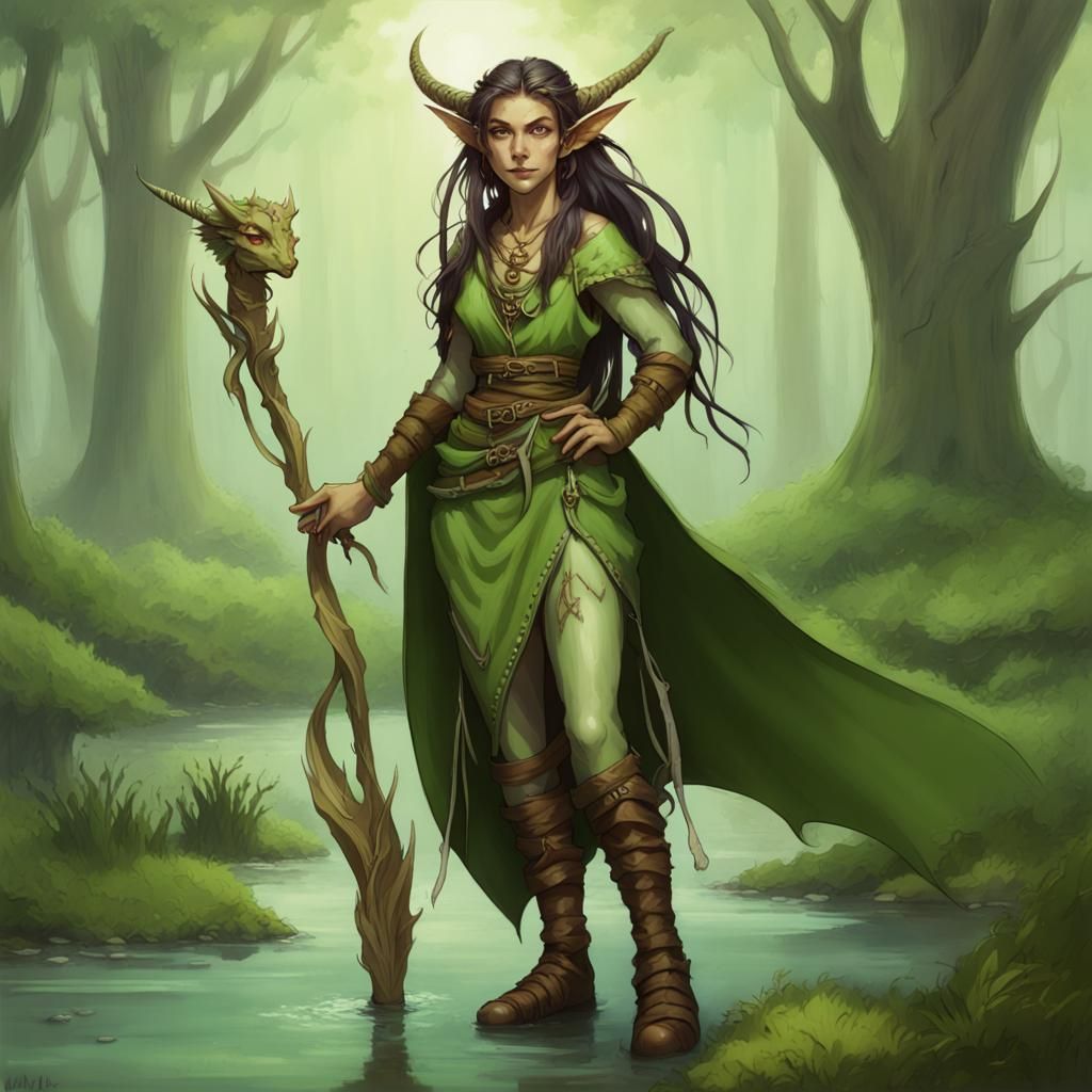 Dragon Elf Healer in Swamp