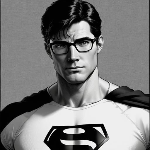 Clark Kent: Minimalist Line Art from DC Comics