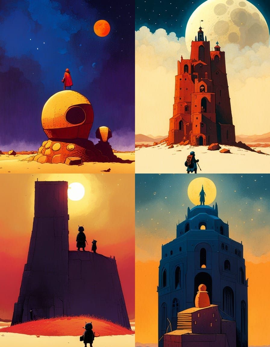 Retro Sci-Fi Scene by Dan McPharlin Style