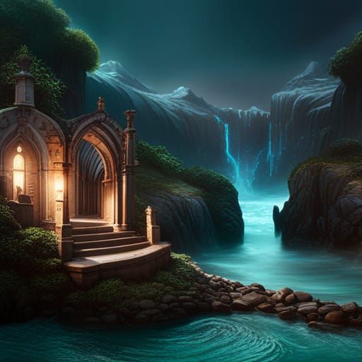 Siren Maiden in Detailed Matte Painting