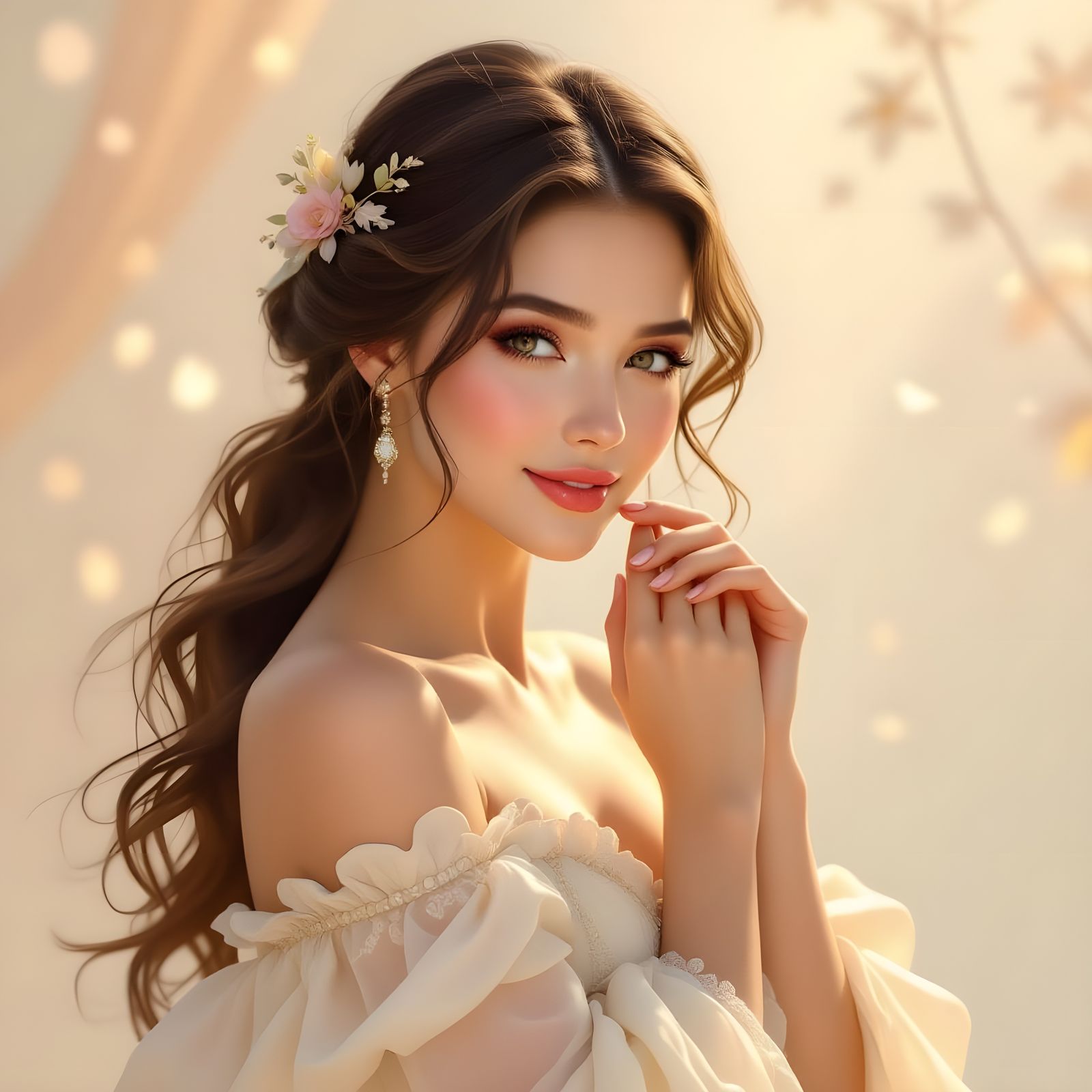 Romantic Portrait of Norse Goddess Hlin