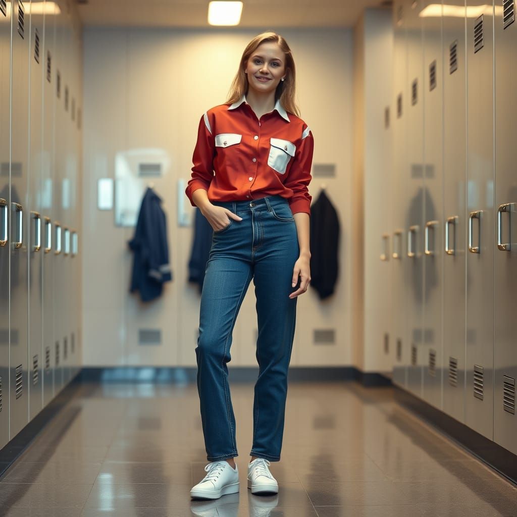 1980s Fashion Portrait in Nagel Style