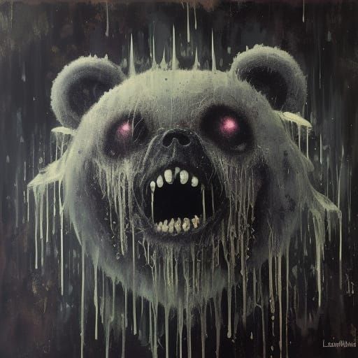 Dark Fantasy Teddy Bears in a Gothic Aesthetic