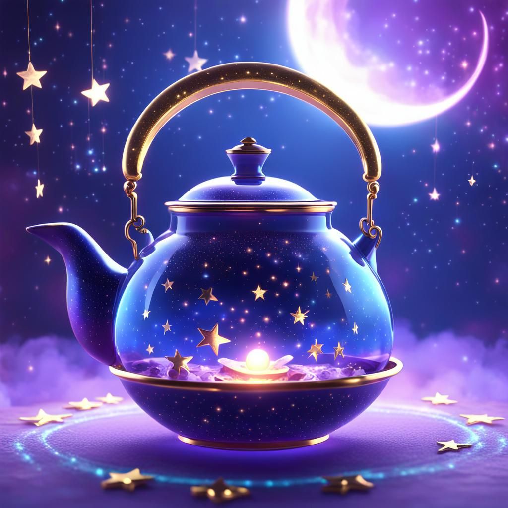 Dreamy Magical Teapot in Soft Glow Animation Style