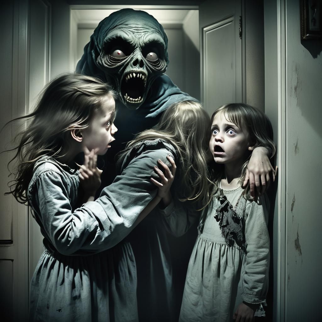 Mother and Daughter Hide from Creepy Aliens in Dark, Cinemat...