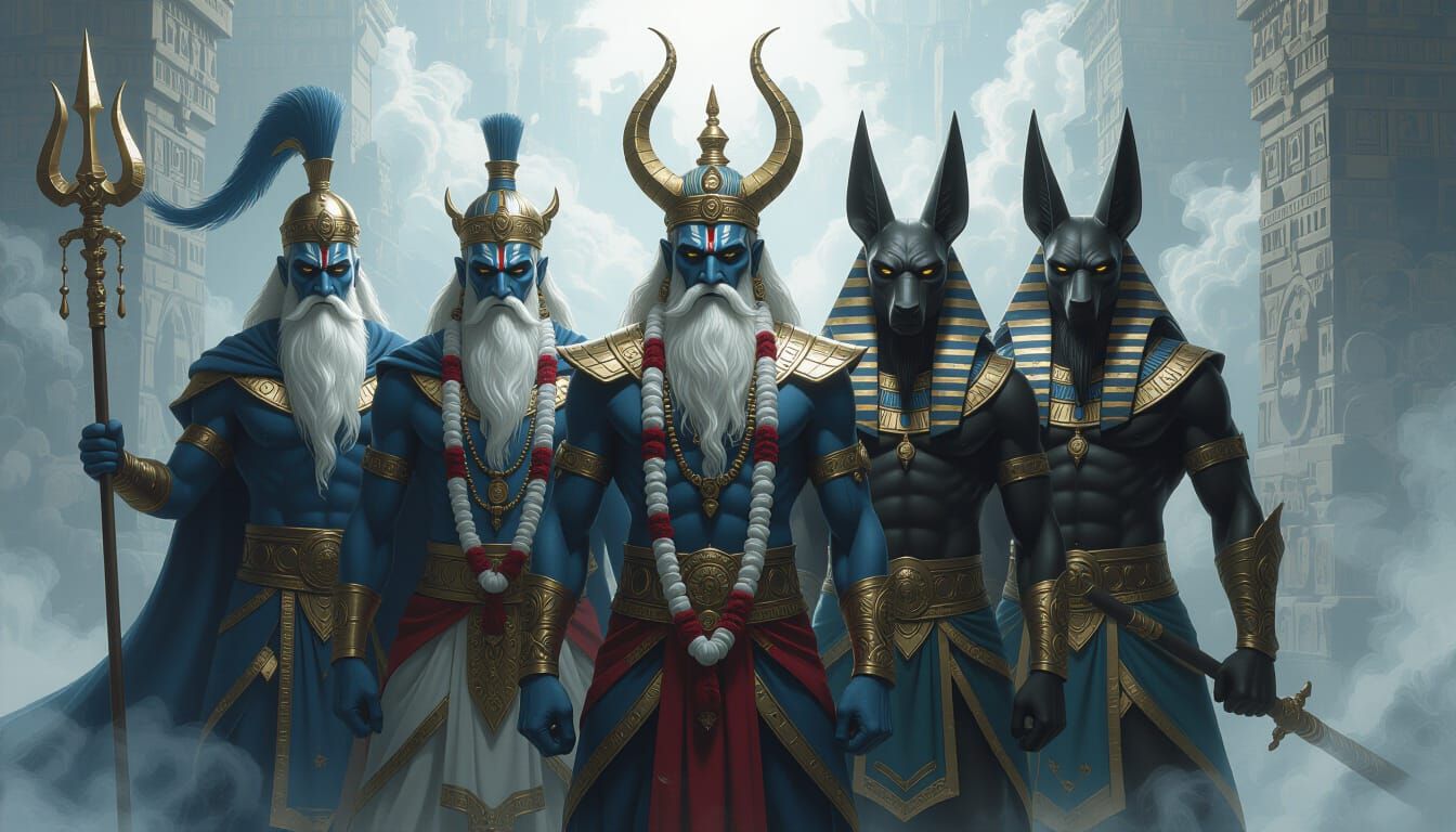 Mythological Gods and Creatures in Epic Fantasy Art