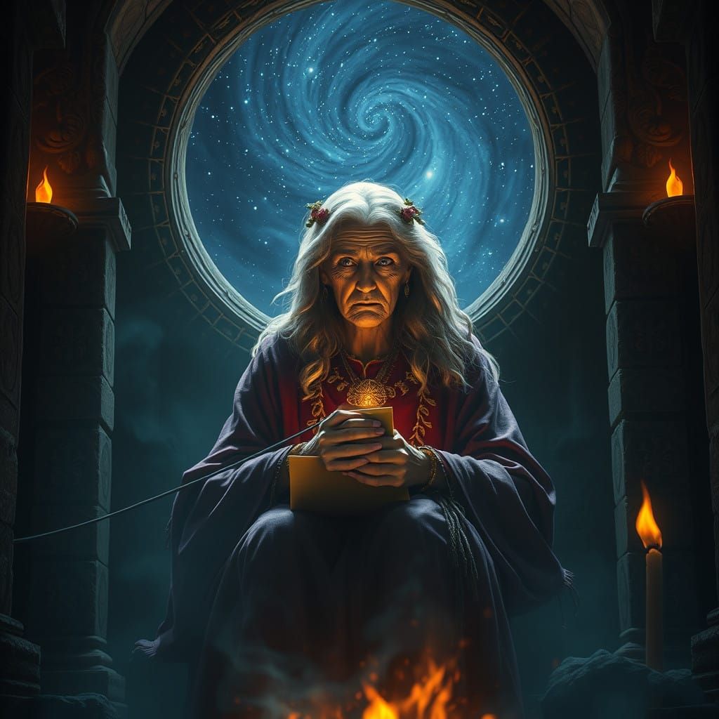 The Oracle of the Sibyl in Ethereal Firelight