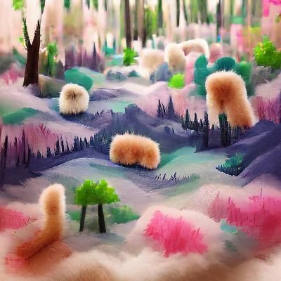 Lush Fluffy Forest Landscape