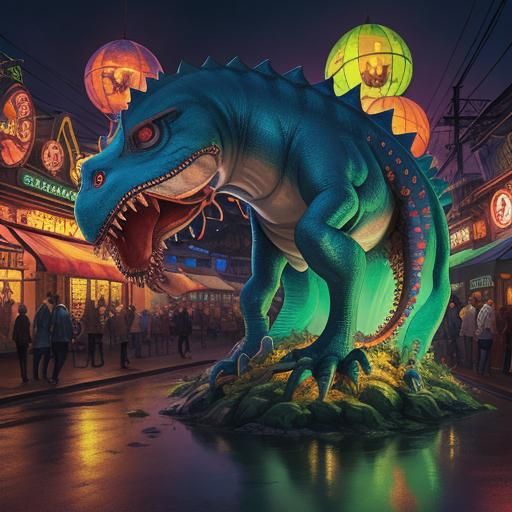 Dinosaur Amusement Park: Apothecary Octopus Rollercoaster in...
