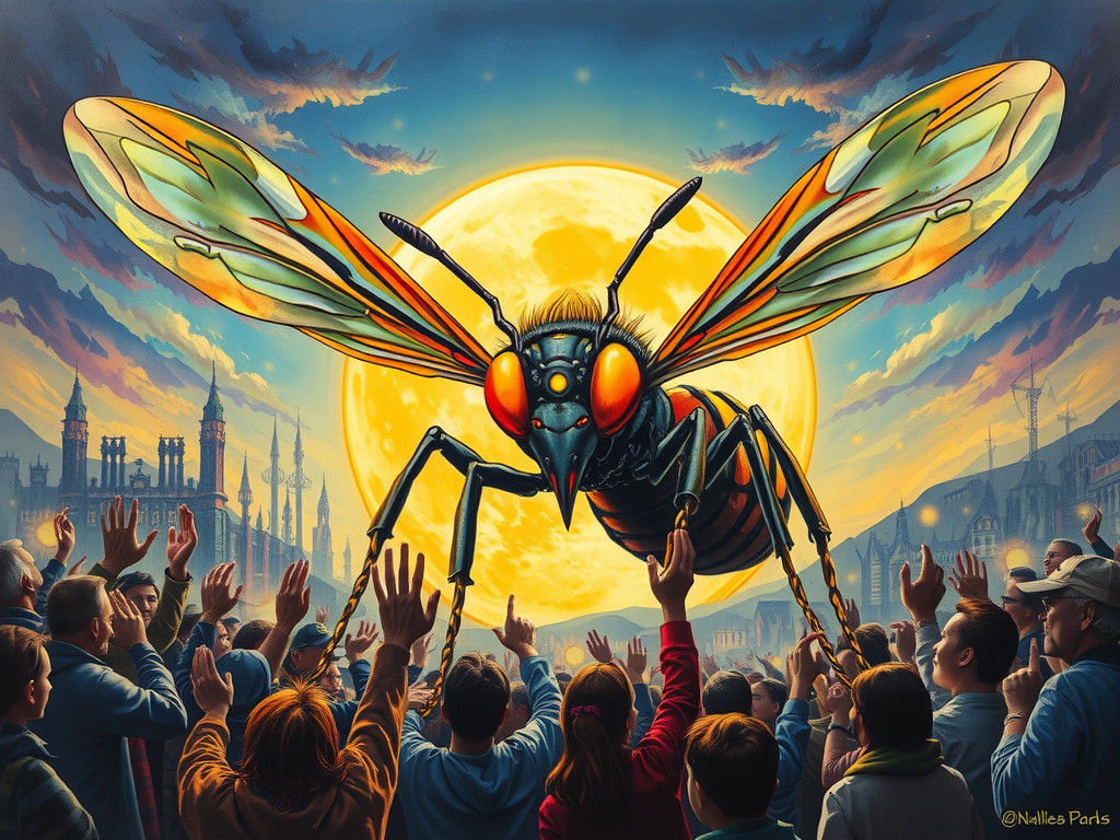 Fantasy Wasp Celebrated in Graffiti Street Art