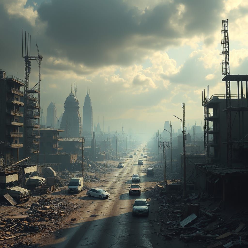 Earth in Ruins: Haunting Post-Apocalyptic Landscape