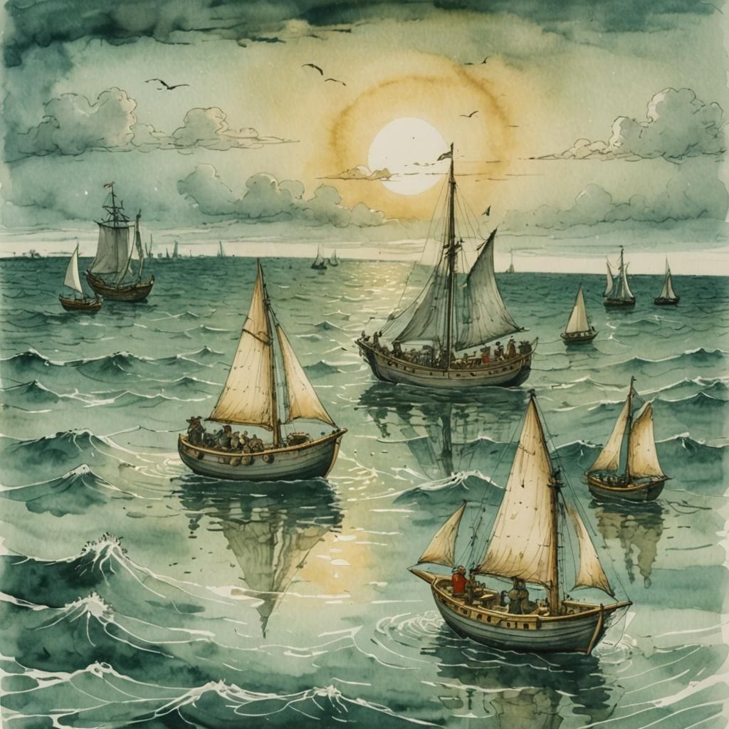 Two Friends Sail the High Seas in a Chiaroscuro-Inspired Mas...