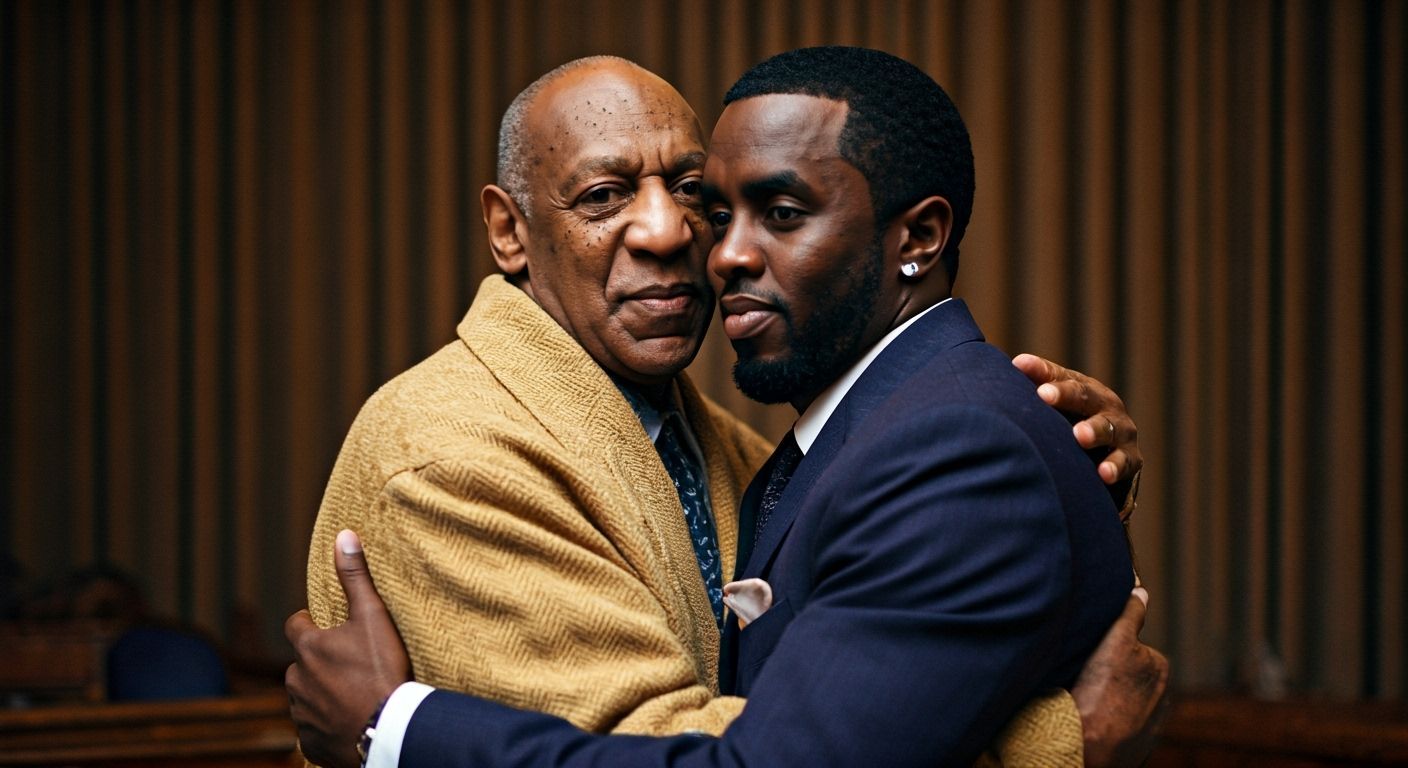 Two Figures Embracing in Digital Art