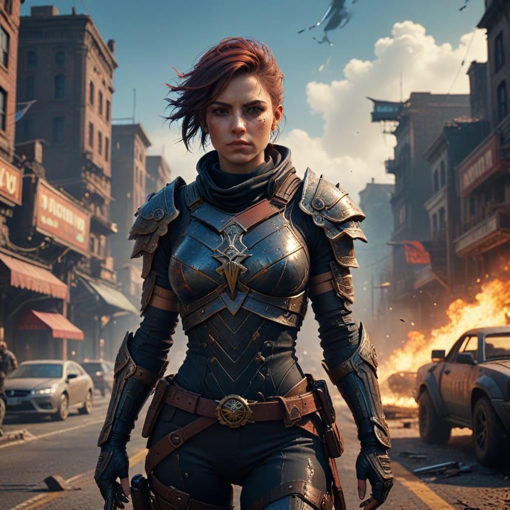 National Woman Road Warrior Day: Fantasy Matte Painting