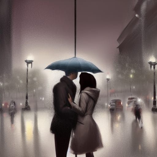 a couple saying goodbye to each other