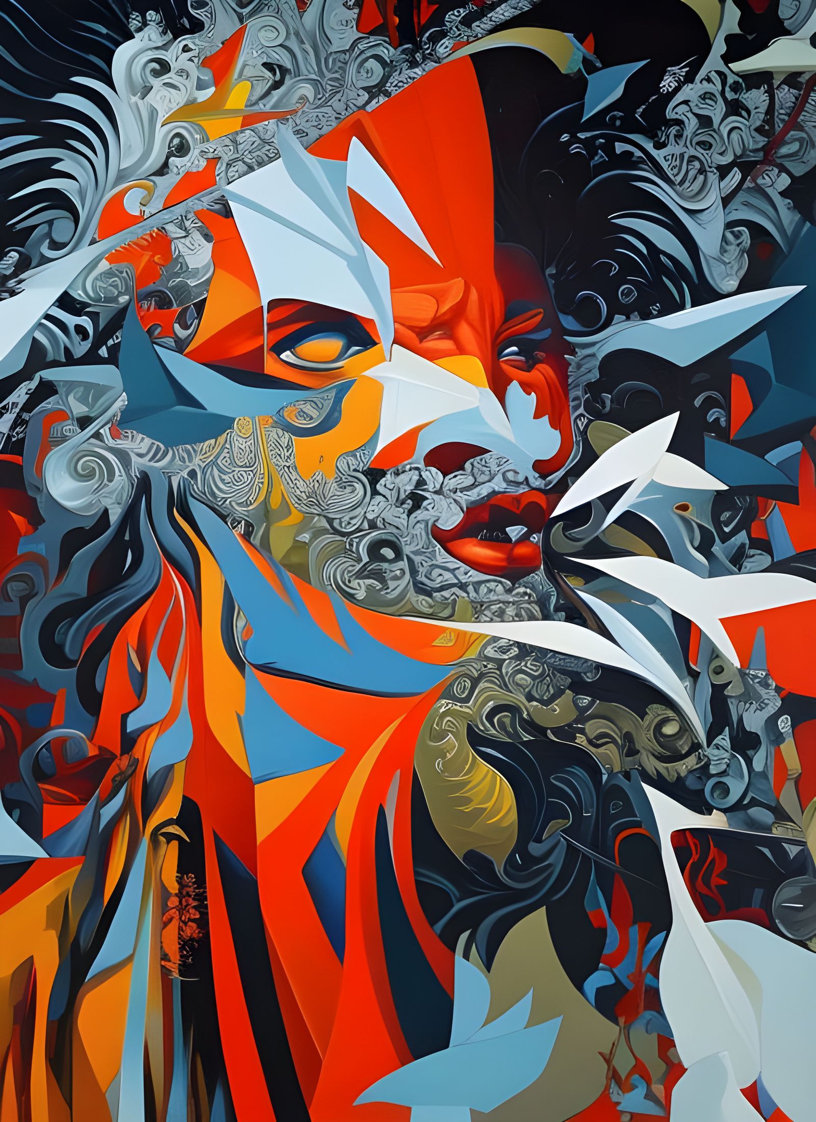 Chaotic Figures in Hyperreal Painting