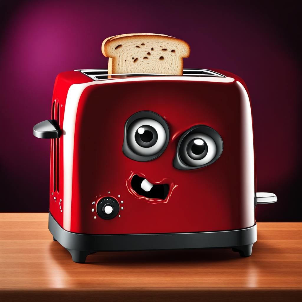 Spooky Red Toaster Watches You